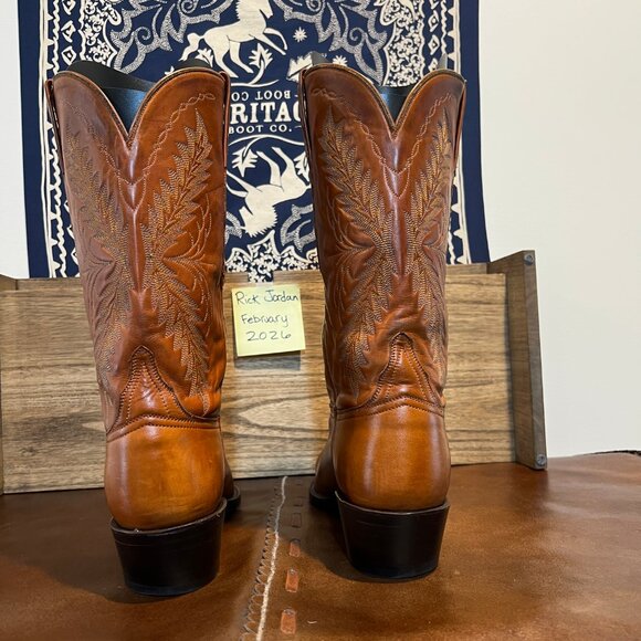 Lucchese Handmade Classics Full Tan Calfskin Cowboy Boots in Men\'s Size 11D main image 5